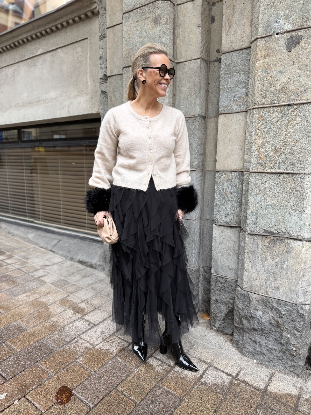 Ulja neuletakki; luonnonvaalea - Image 7