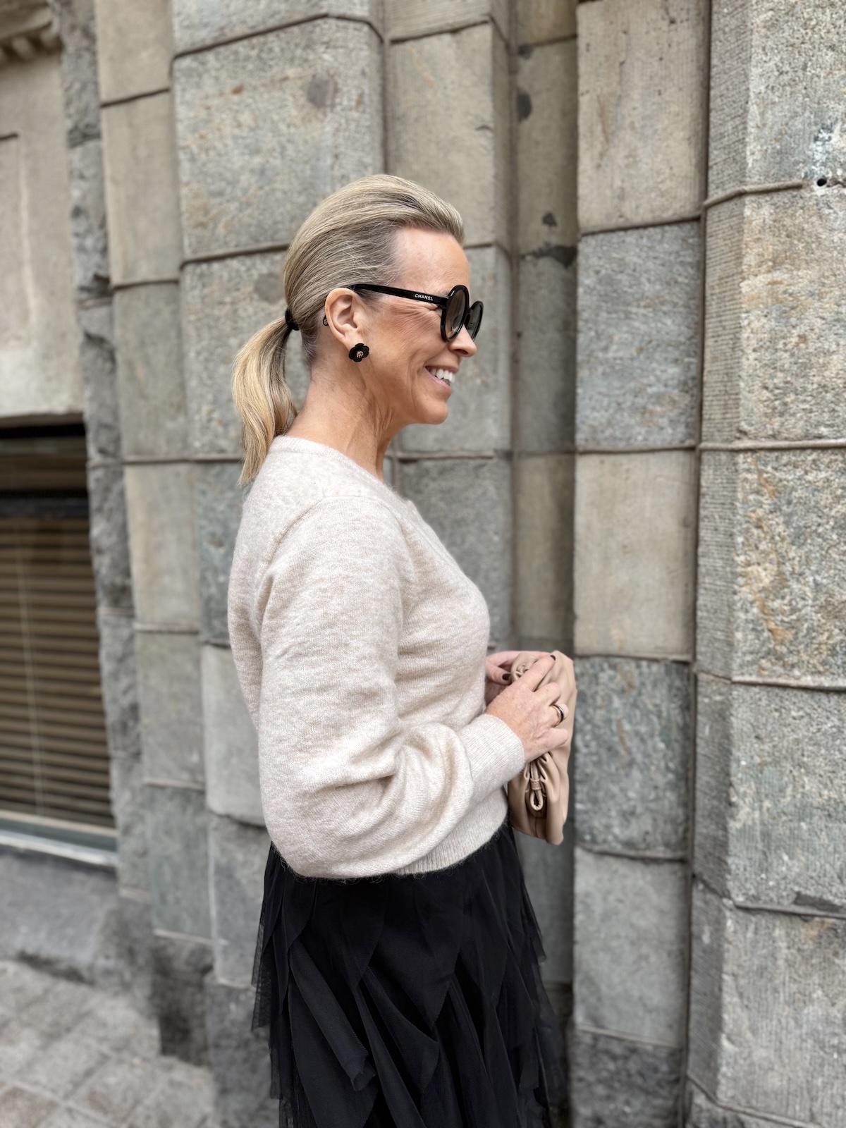 Ulja neuletakki; luonnonvaalea - Image 4