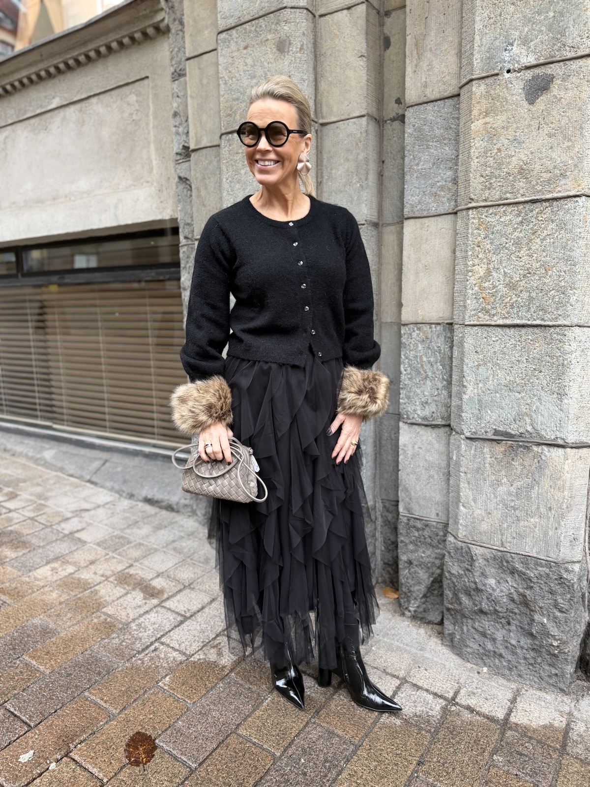 Ulja neuletakki; musta - Image 8