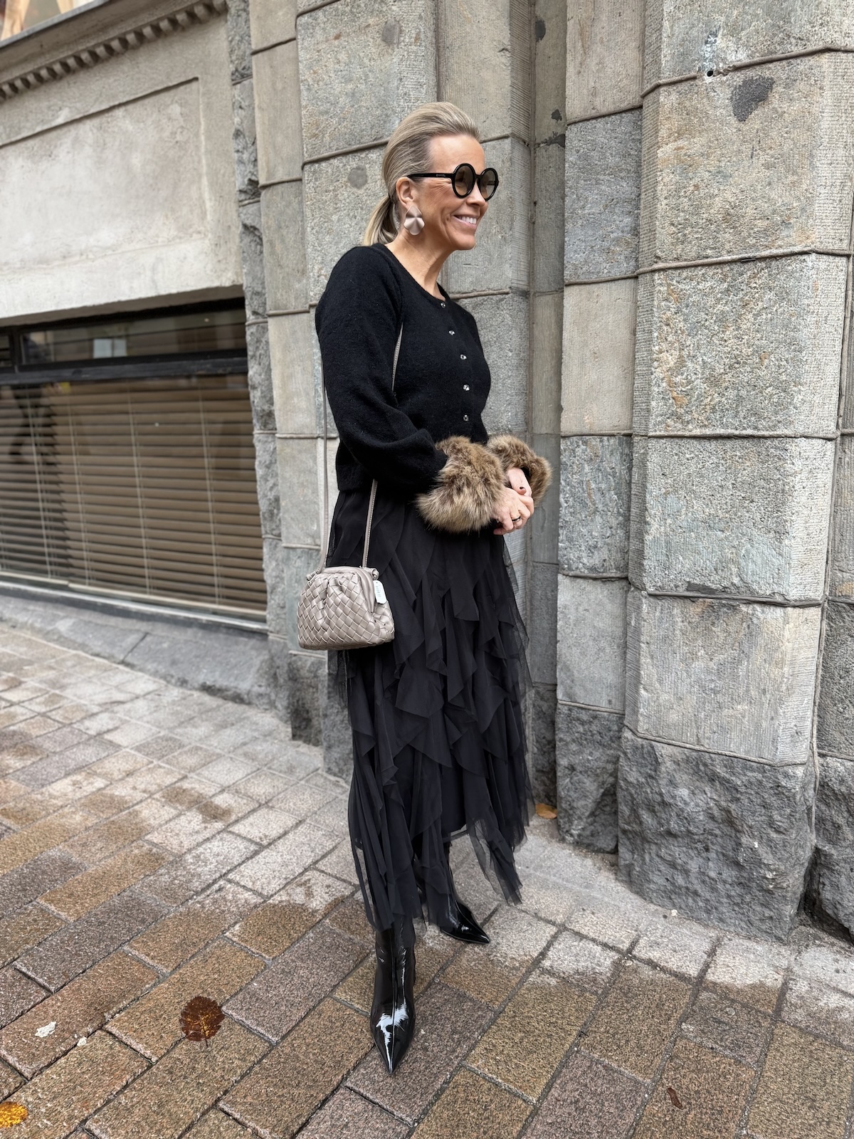 Ulja neuletakki; musta - Image 7