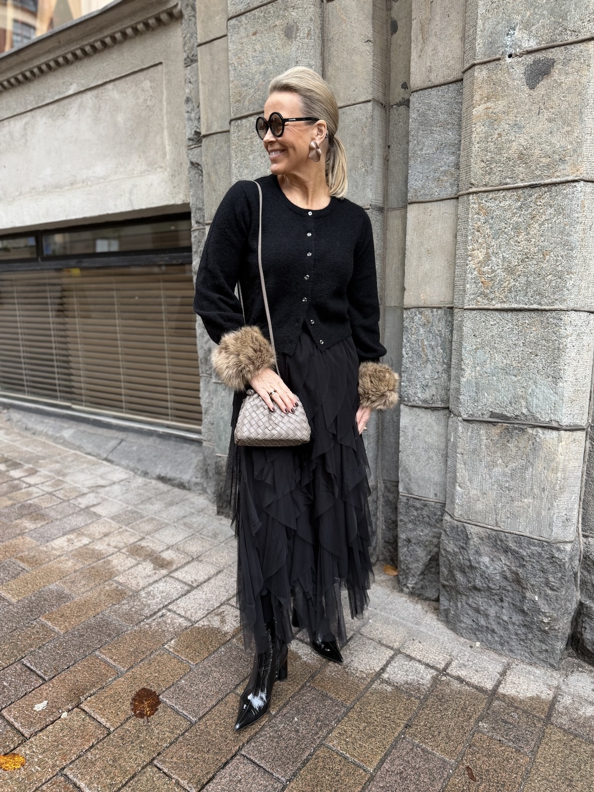 Ulja neuletakki; musta - Image 6