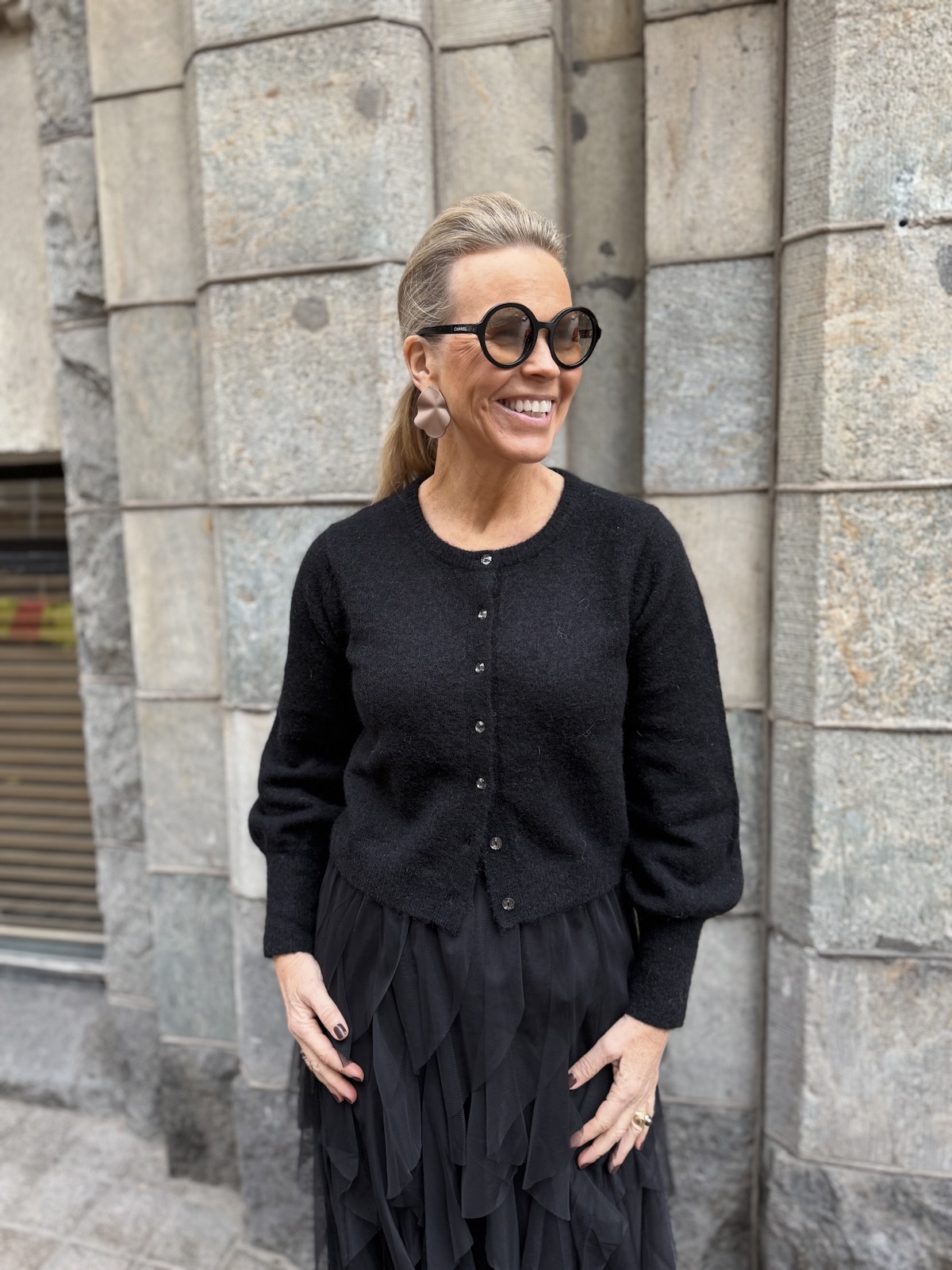 Ulja neuletakki; musta - Image 2