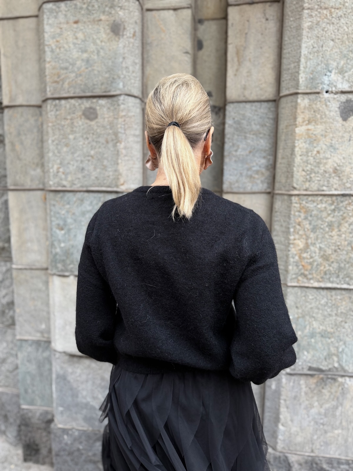 Ulja neuletakki; musta - Image 5