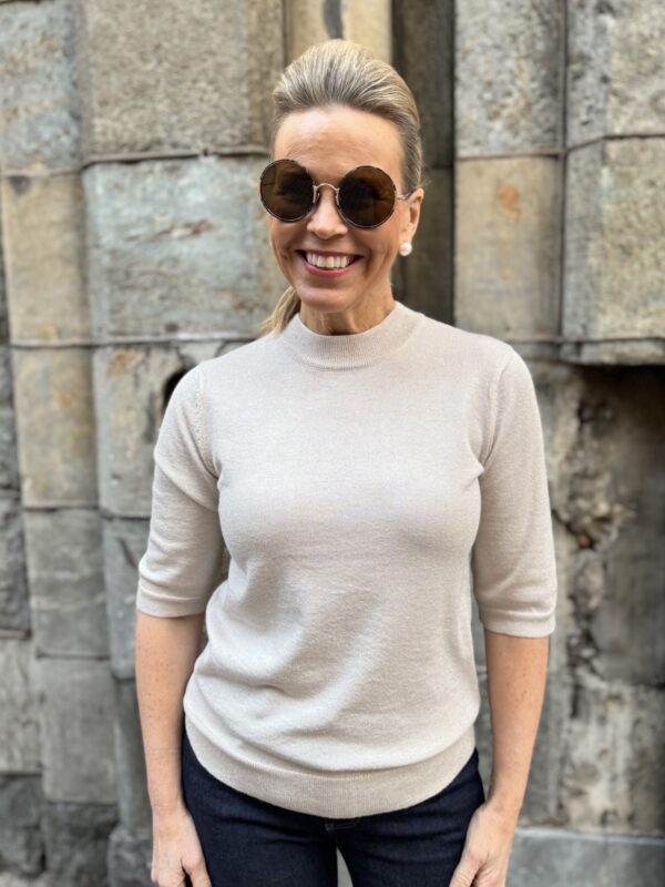 Fay lurexneule; oyster gray