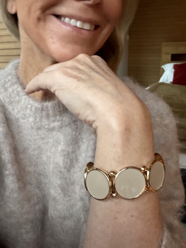 Ava käsikoru; kulta/beige