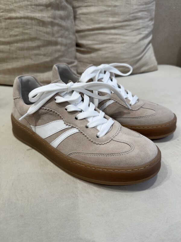 DOPP tennarit; beige/valkoinen mokkanahkaiset