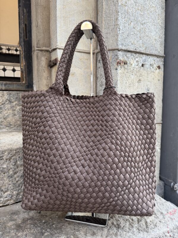 Day Braiding punottu kassi; ruskea