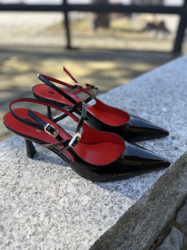 Sara slingback korkokengät; musta