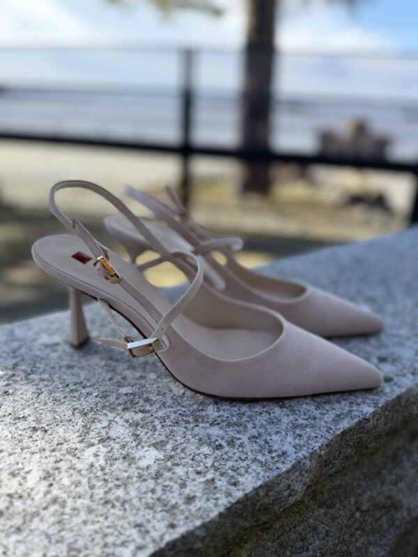 Dana slingback korkokengät remmillä; nude rosa