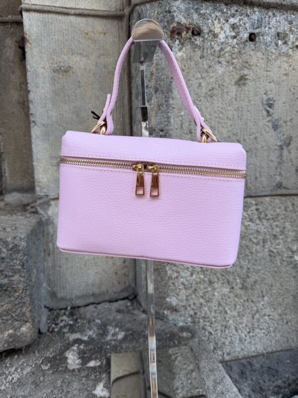 Hermina nahkalaukku; pinkki