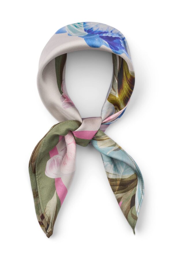 PBO silkkihuivi; pinkkikukka