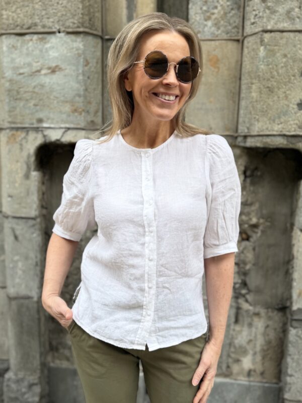 Azra pellavapaita; valkoinen