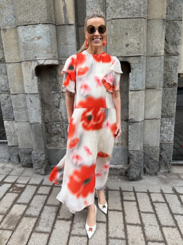 Reagan midimekko; beige/oranssi