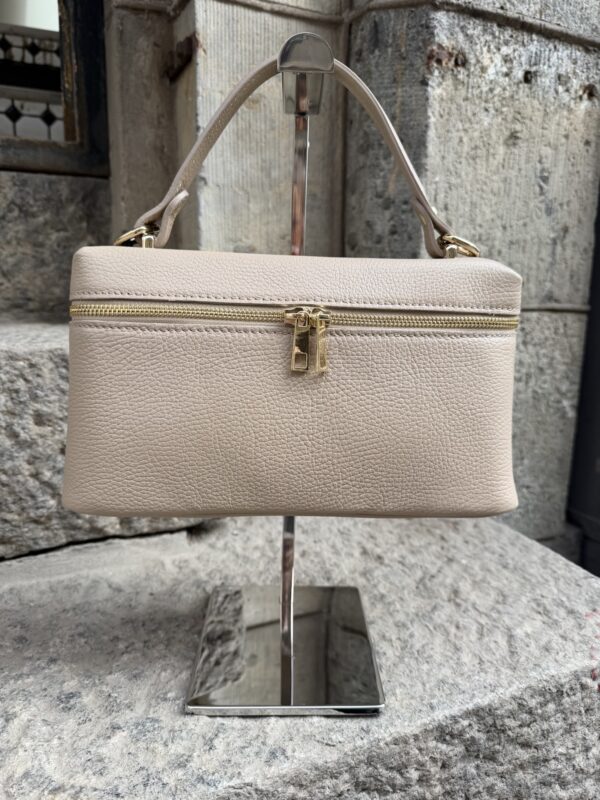 Iso Hermina nahkalaukku; taupe