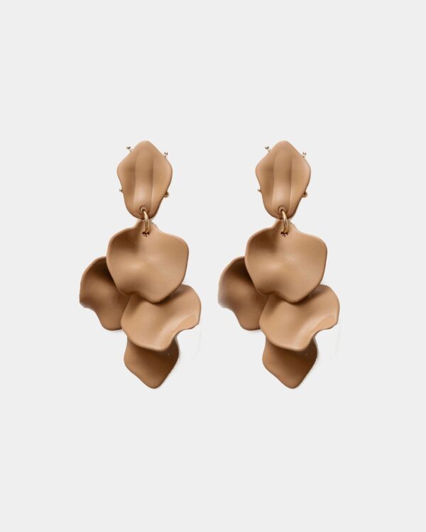 Leaf Clip korvakorut; vaaleanruskea 1688-04