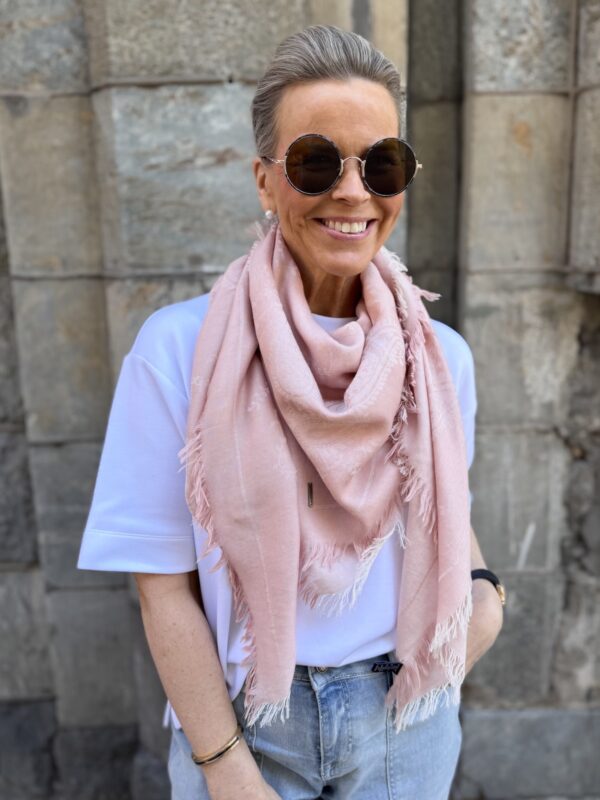 Veda huivi; vaaleanpunainen