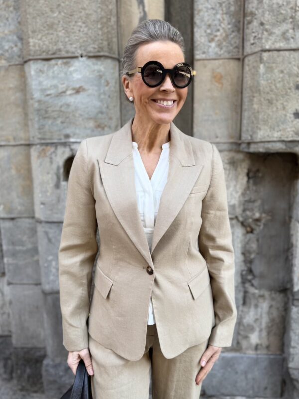 Bani pellavasekoite jakku; hiekka