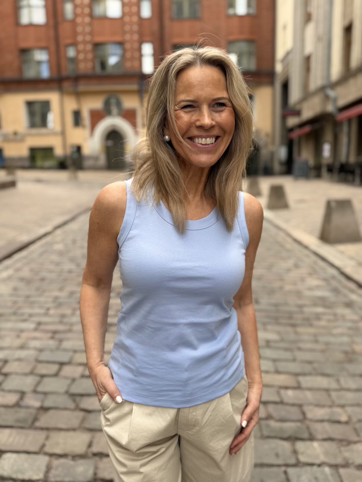 Bessy hihaton toppi; vaaleansininen - Image 2