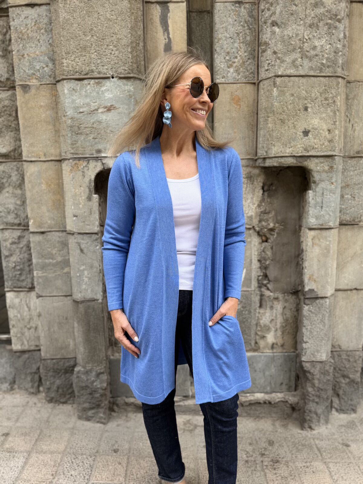 Annemarie neuletakki; ultramarine meleerattu - Image 3
