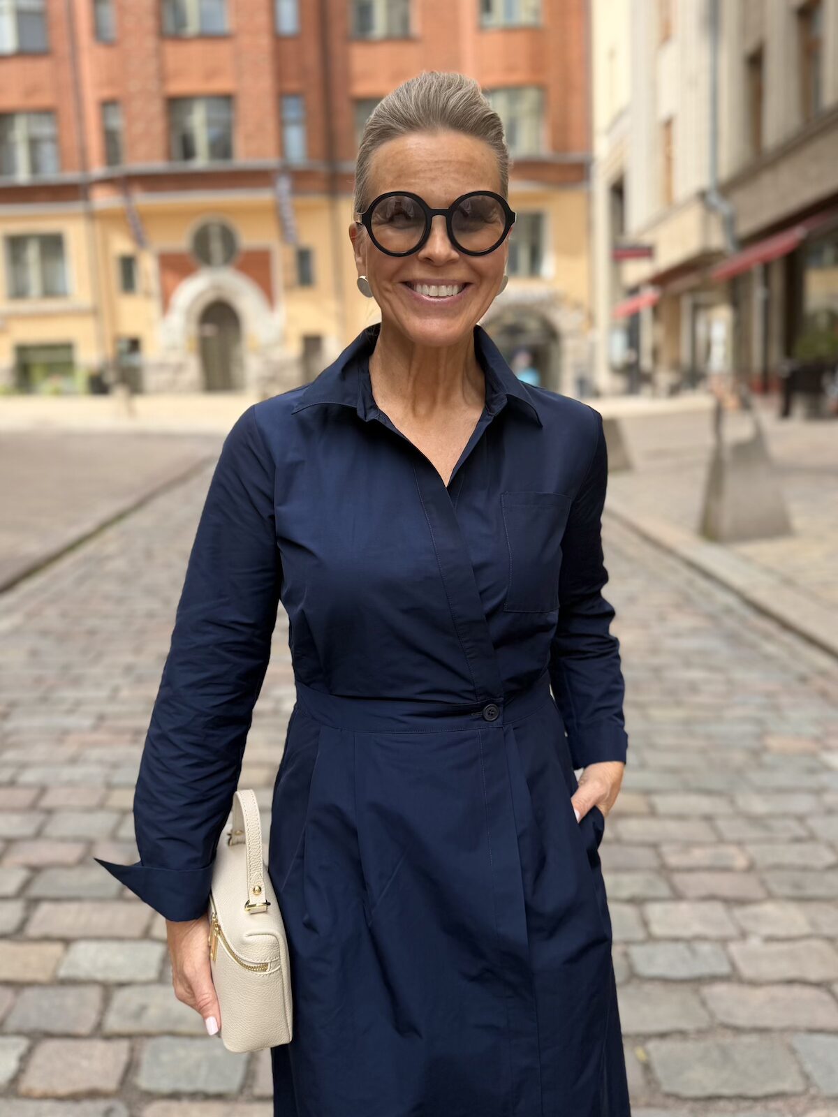 Elena kietaisumekko; tummansininen - Image 8