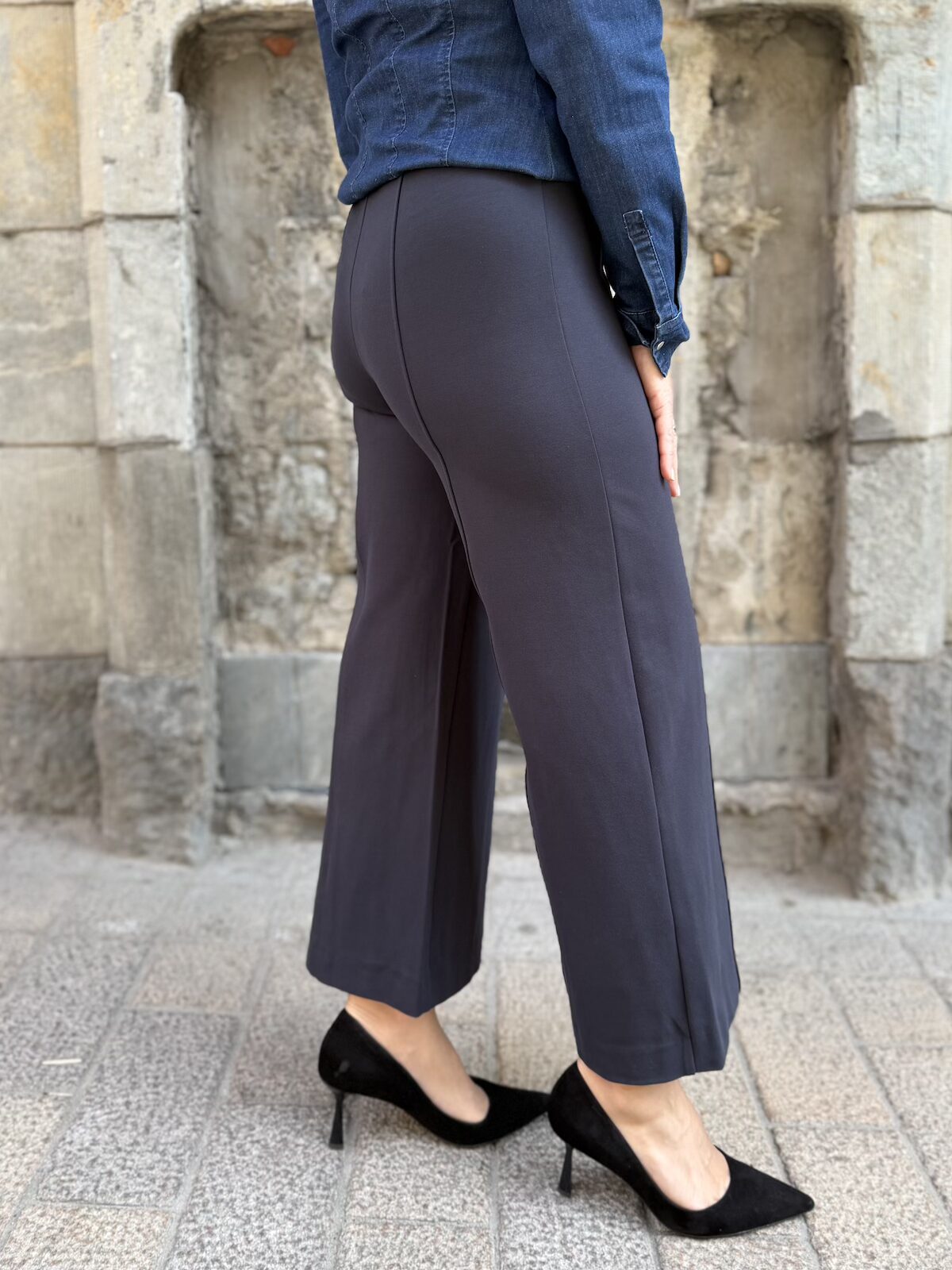 Ilissa culotte jerseyhousut; tummansininen - Image 4