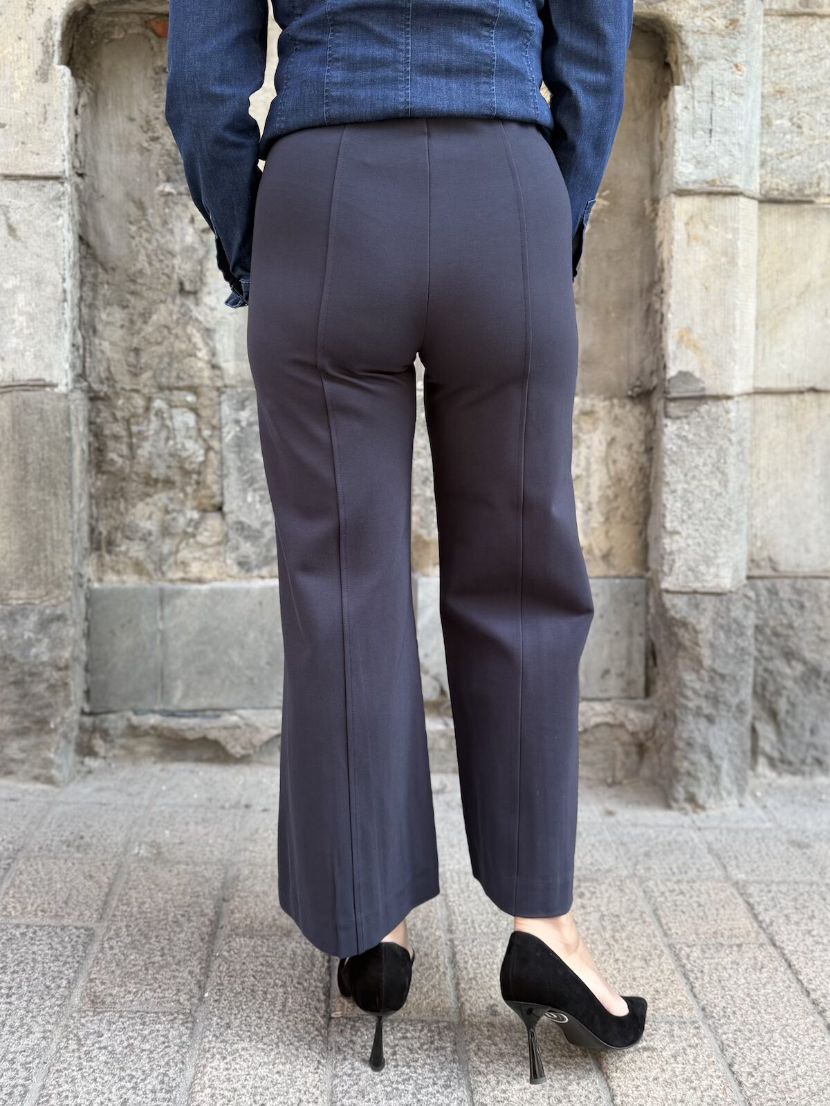 Ilissa culotte jerseyhousut; tummansininen - Image 5