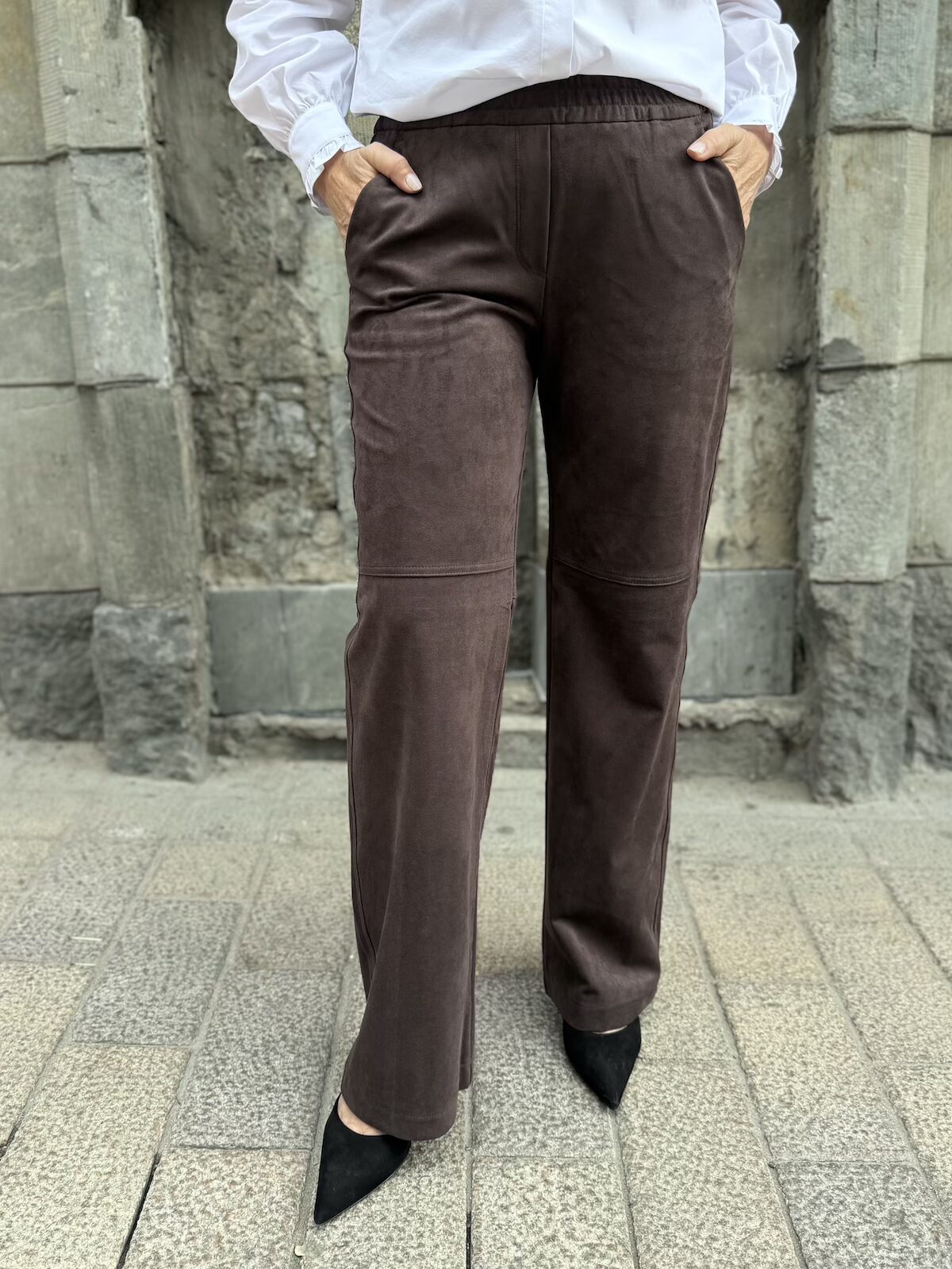 Chiara "mokka"housut 30" ja 32"; Truffle brown - Image 2