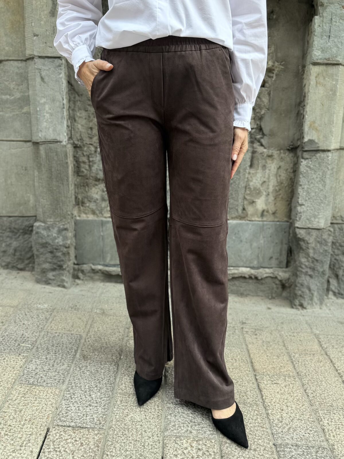 Chiara "mokka"housut 30" ja 32"; Truffle brown - Image 3