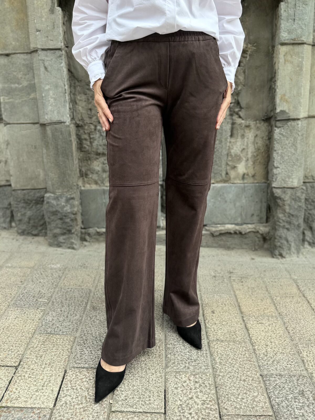 Chiara "mokka"housut 30" ja 32"; Truffle brown - Image 4