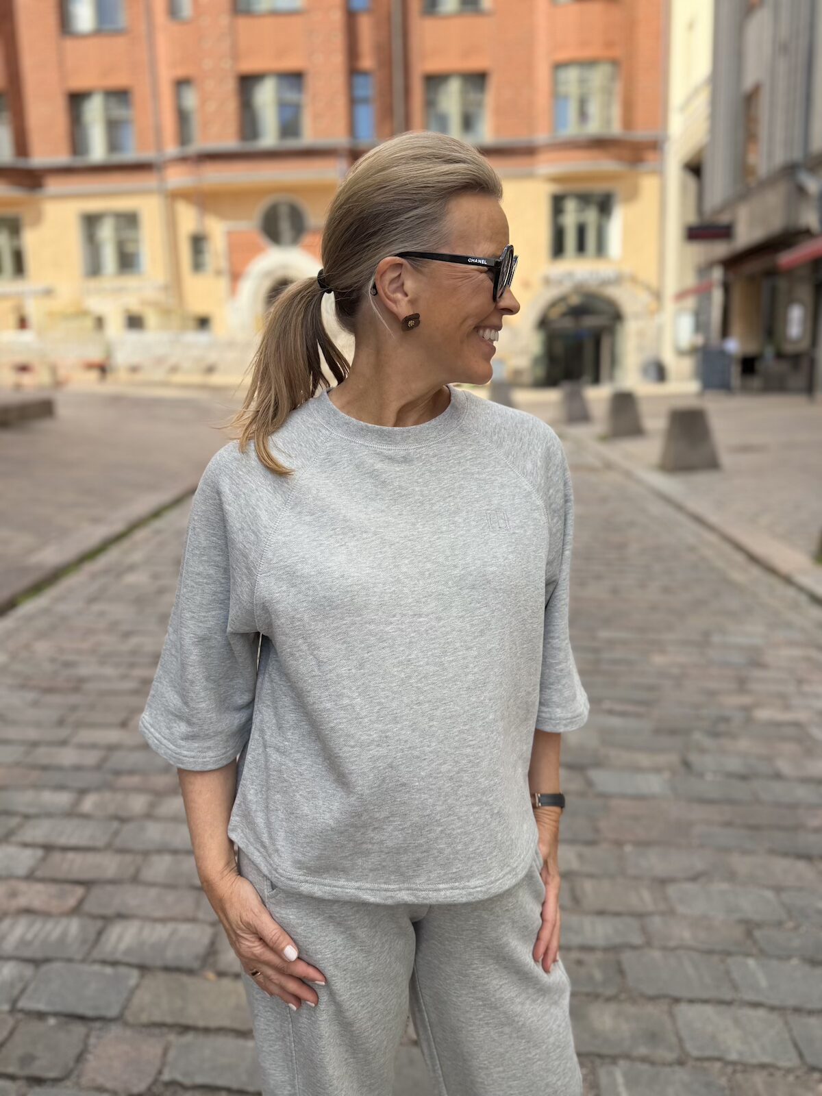 Nadie 3/4 hihainen svetari; harmaa - Image 2