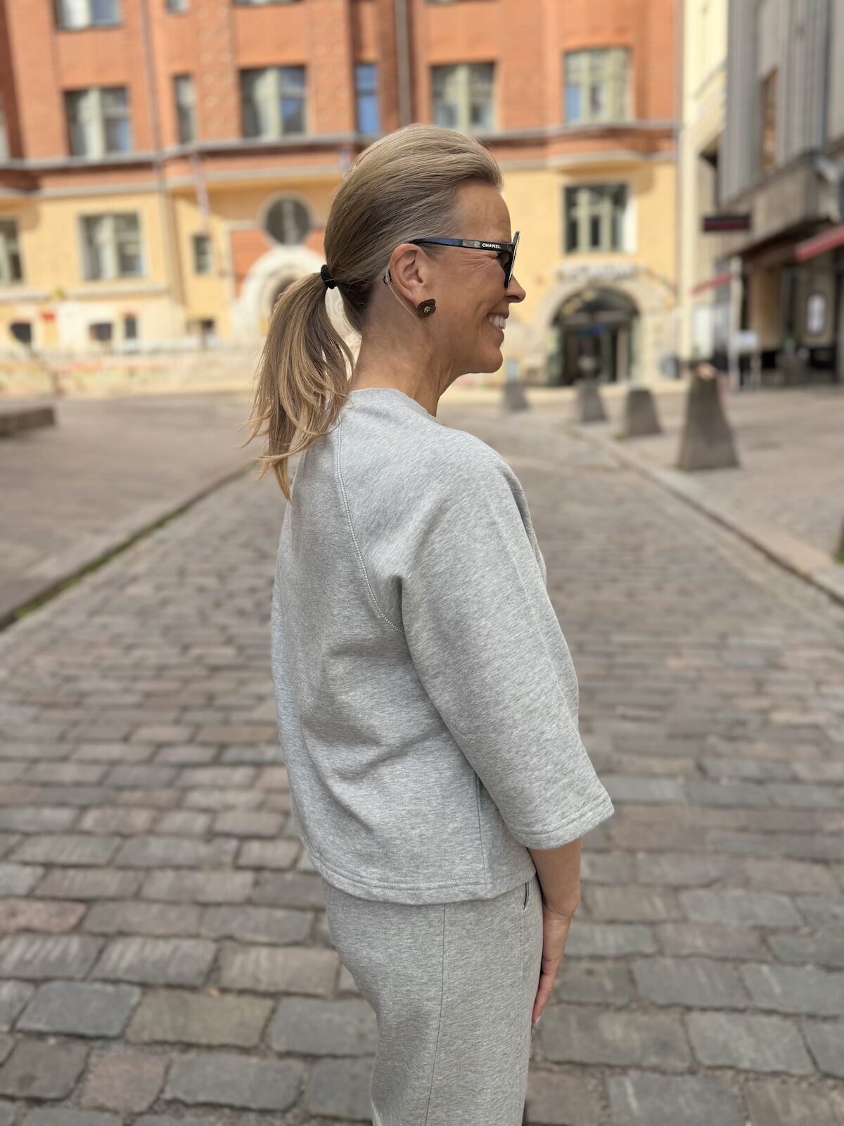 Nadie 3/4 hihainen svetari; harmaa - Image 3