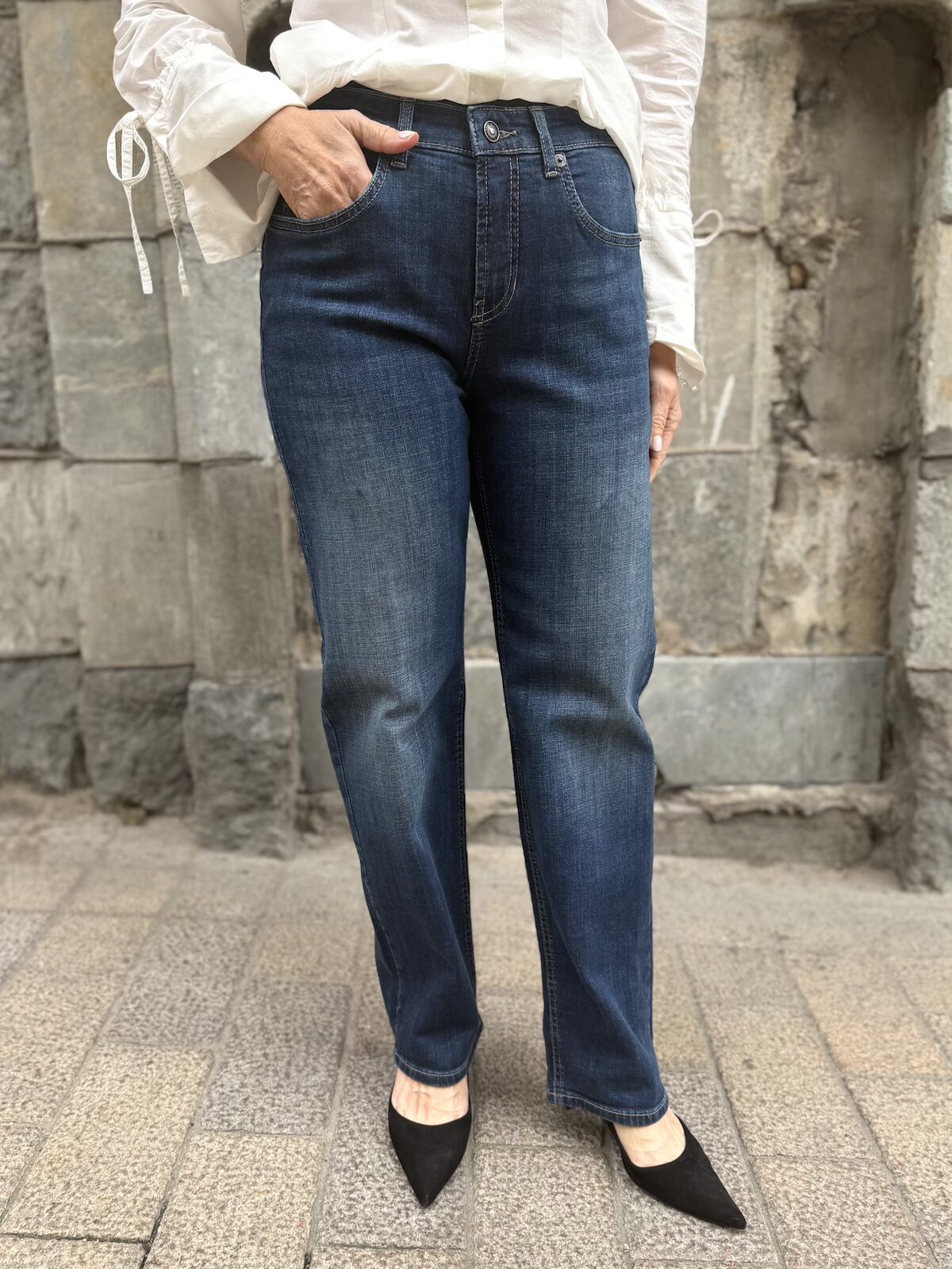 Gina Straight leg farkut 28", 30" ja 32"; moonlight blue - Image 2