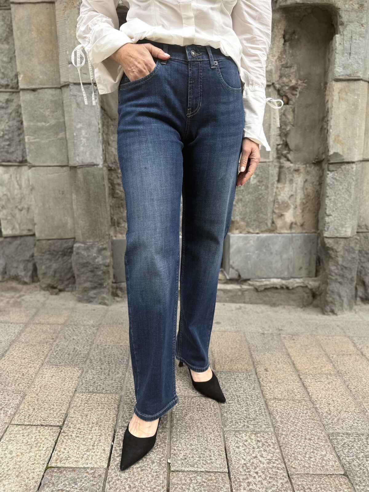 Gina Straight leg farkut 28", 30" ja 32"; moonlight blue - Image 3