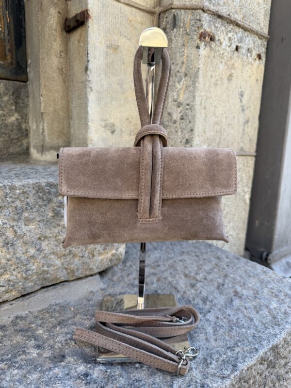 Jennifer mokkaclutch loopilla; taupe