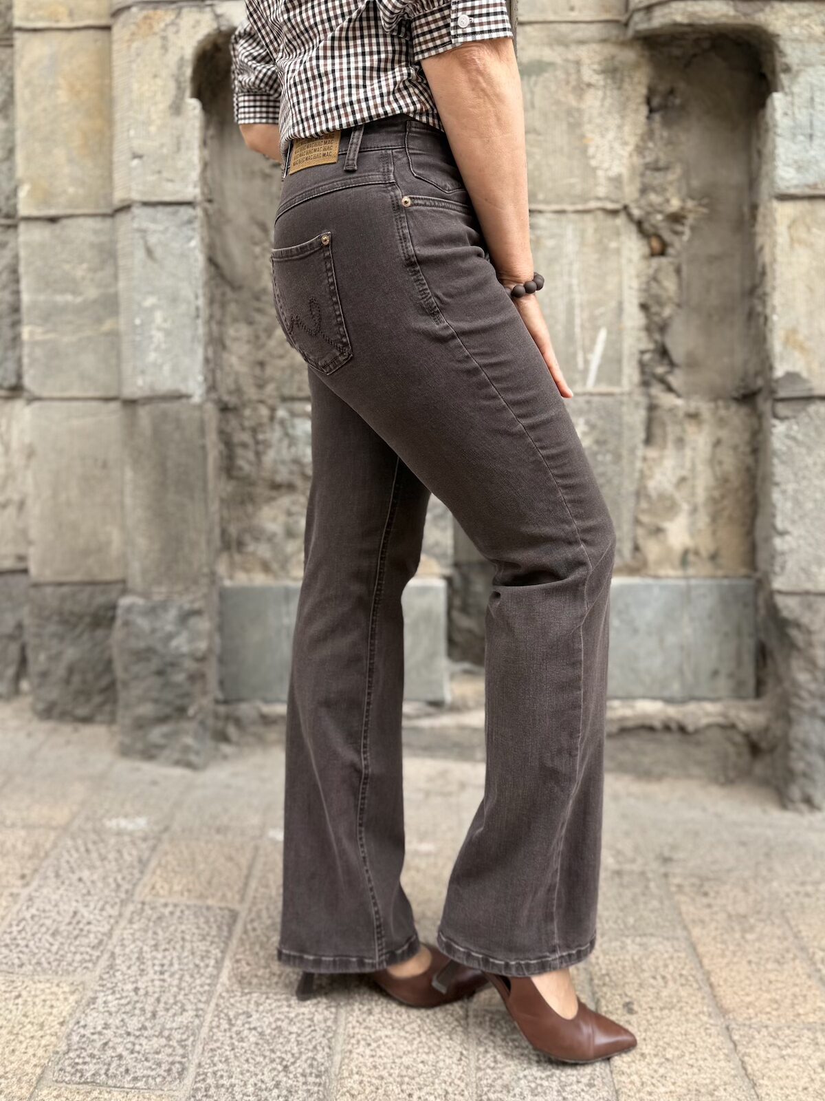 Laura bootcut farkut; brown stone D701 - Image 4