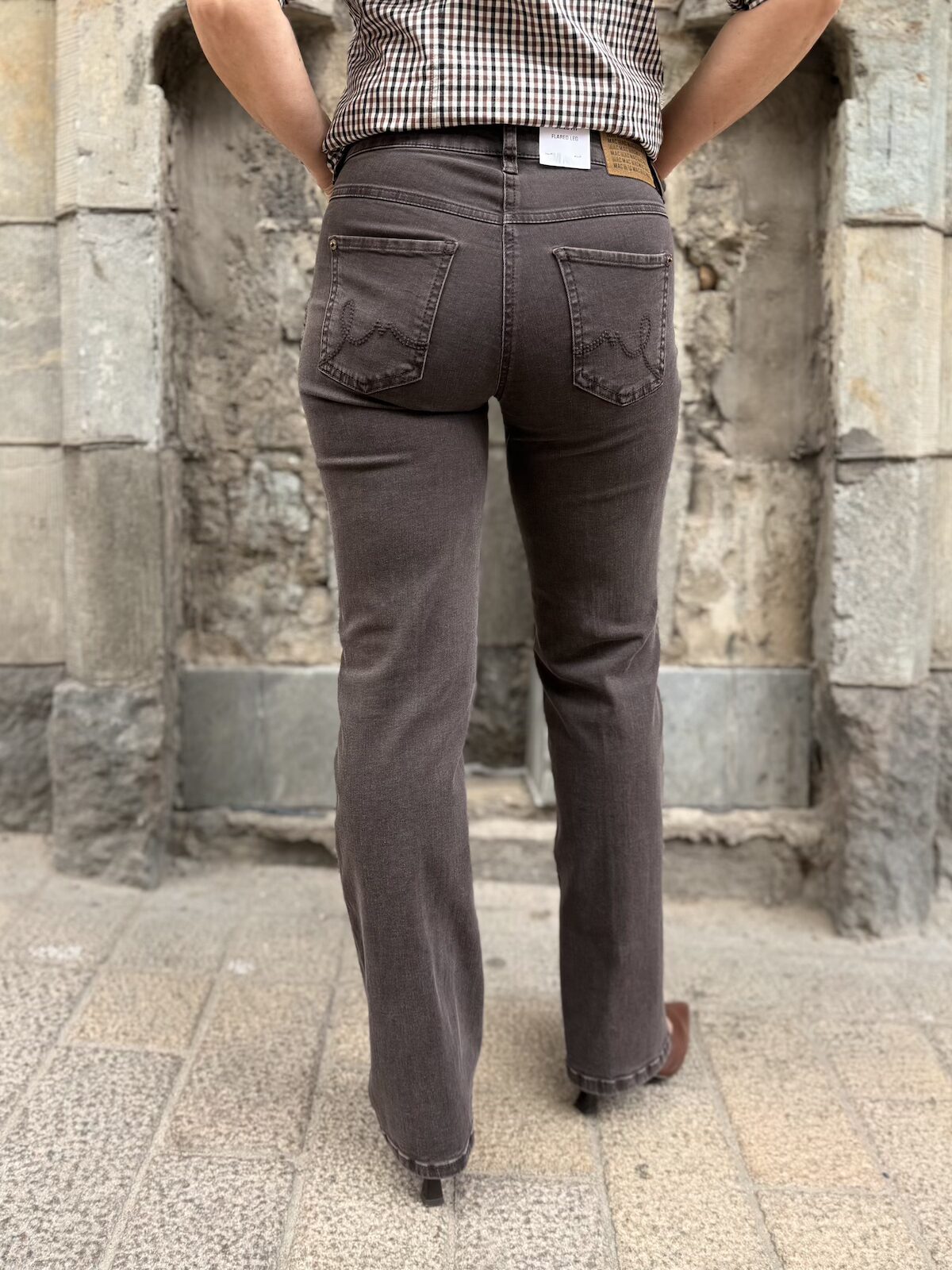 Laura bootcut farkut; brown stone D701 - Image 5