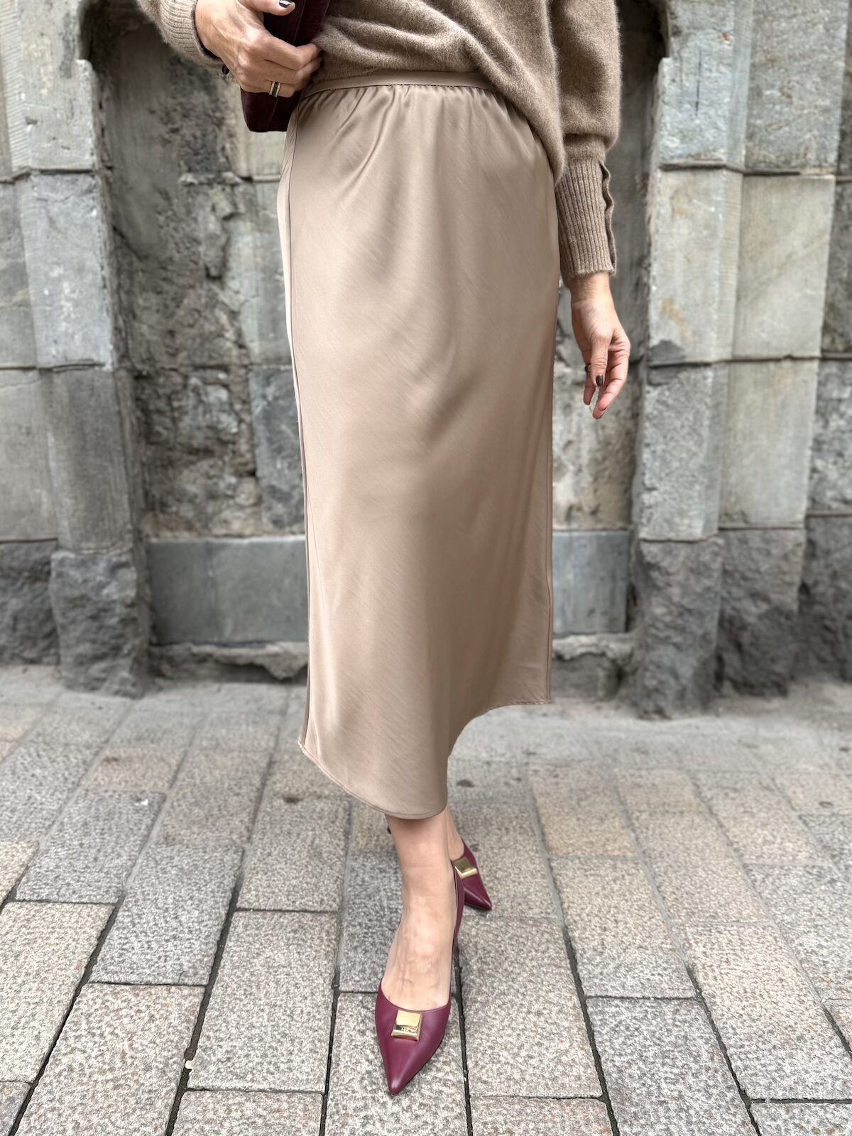 Leilani midihame; tumma beige - Image 3