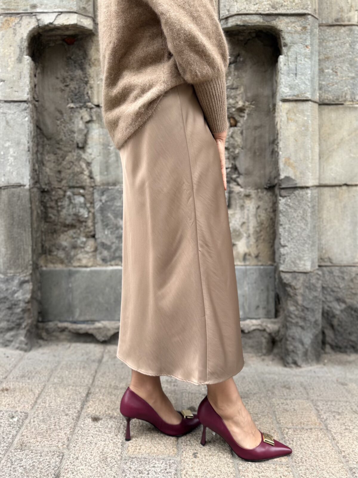 Leilani midihame; tumma beige - Image 4