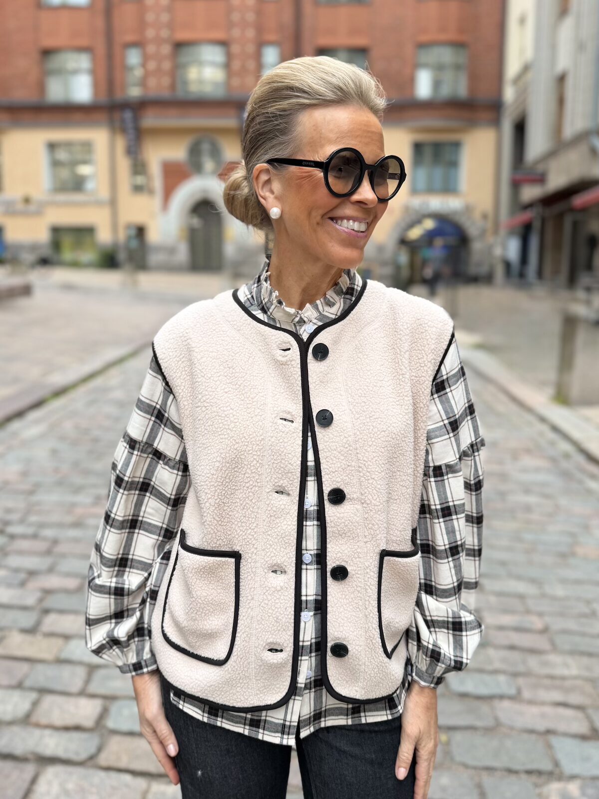 Abbina fleeceliivi; luonnonvalkoinen - Image 3