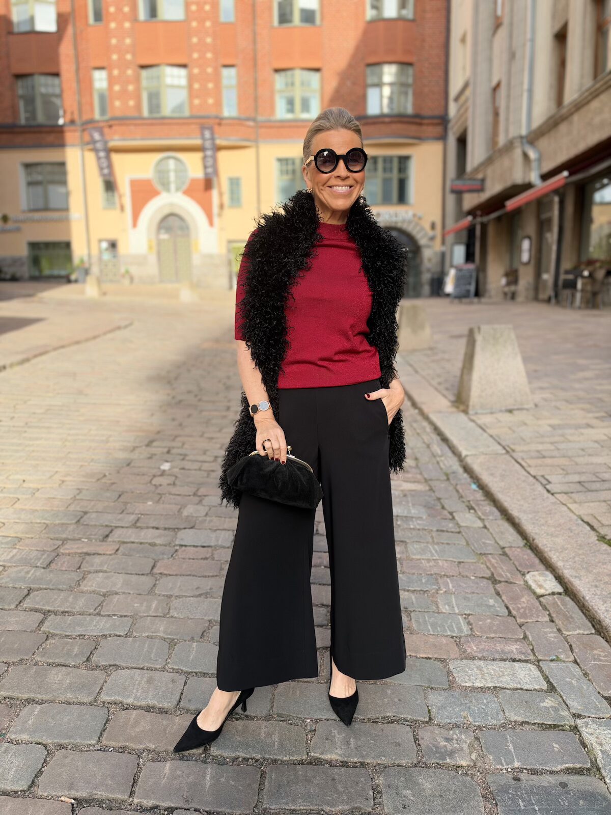 Fay glitter neule; punainen - Image 9