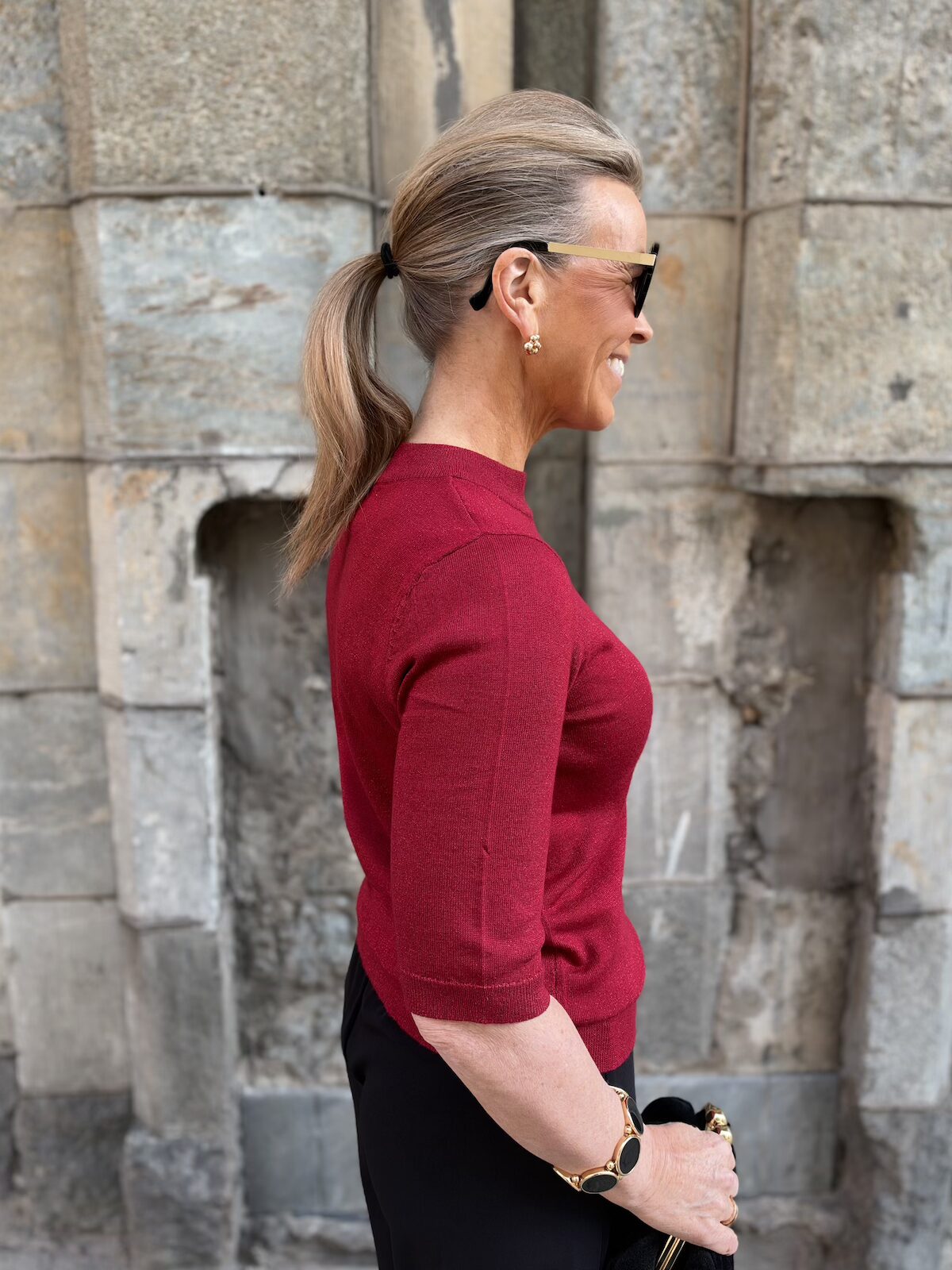 Fay glitter neule; punainen - Image 5