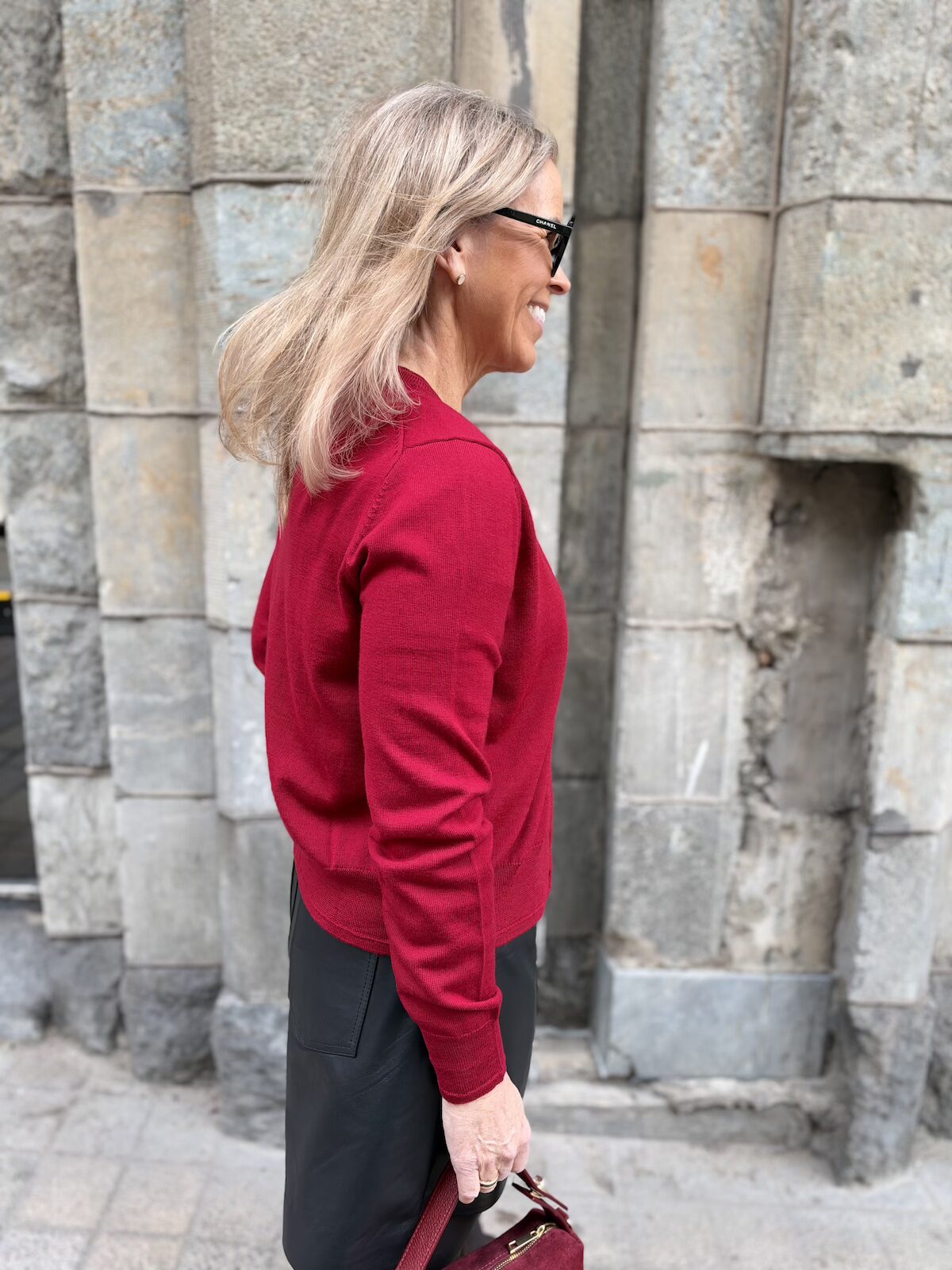 Noelani neuletakki; punainen - Image 4