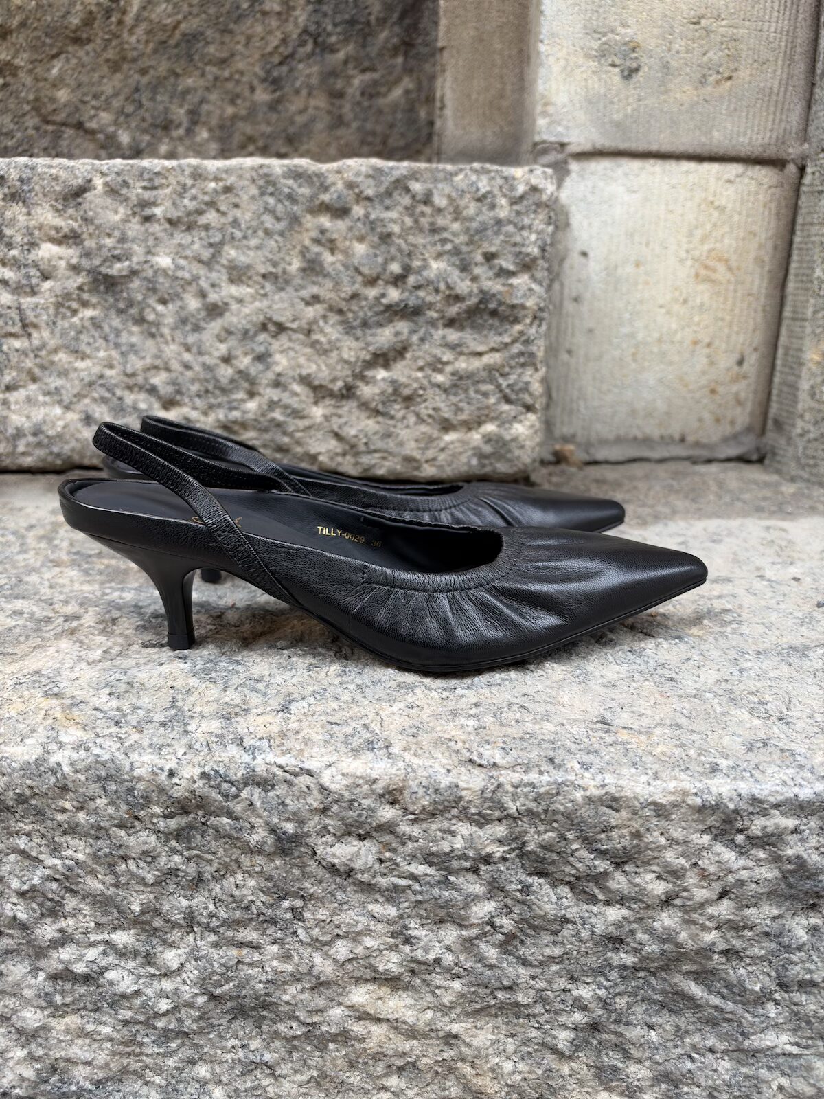 Taormina slingback korkokengät; musta - Image 4