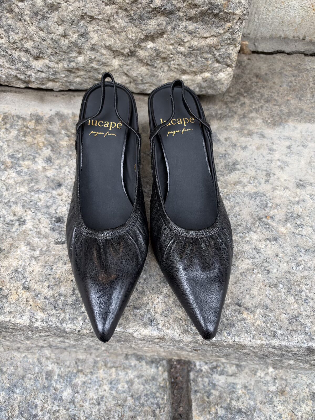 Taormina slingback korkokengät; musta - Image 5